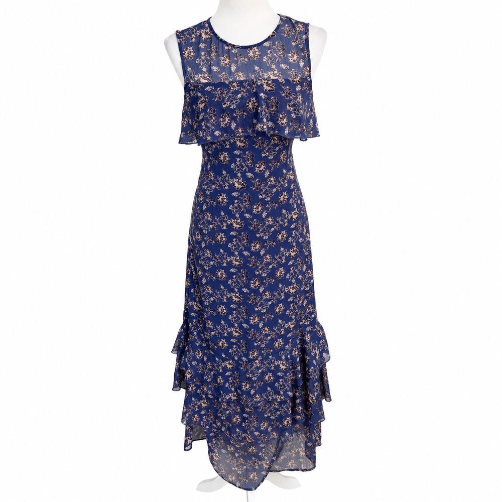 Mason & Belle XS Blue Floral Ruffle Dress Coquette-Fairycore Style